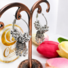 Silver Beaded Hoop Jhumka Silver Beaded Hoop Jhumka