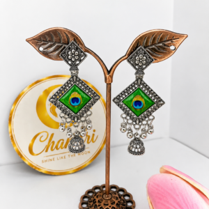 Peacock Eye Green Jhumka