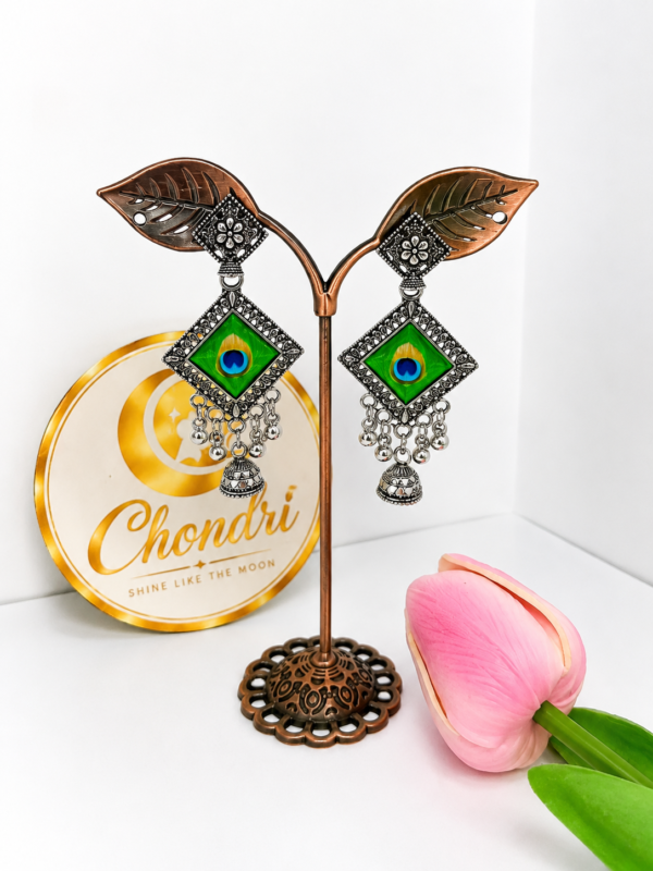 ChatGPT Image Aug 28, 2026, 07_48_43 PM Peacock Eye Green Jhumka