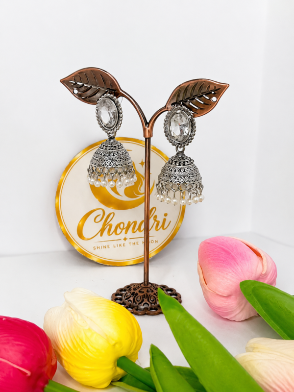 Crystal Oval Dome Jhumka