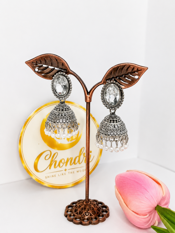 Crystal Oval Dome Jhumka