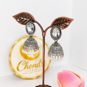Crystal Oval Dome Jhumka