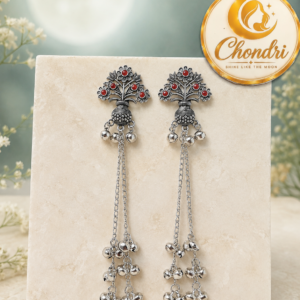 Deer Charm Long Dangler Earrings