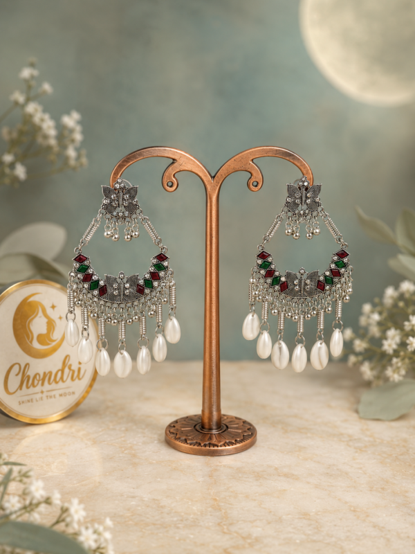 Multicolor Antique Square Dangler Earrings