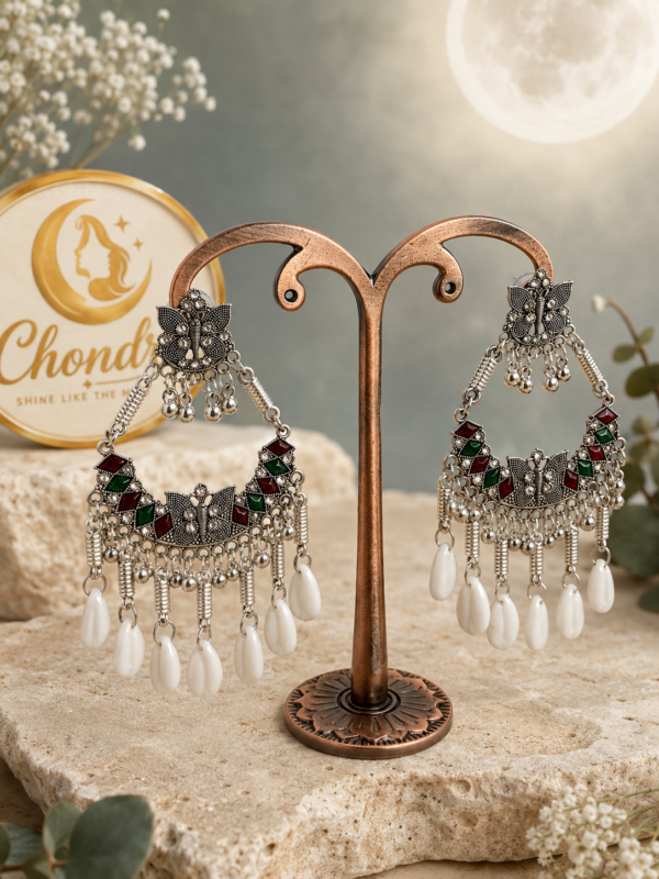 Multicolor Antique Square Dangler Earrings