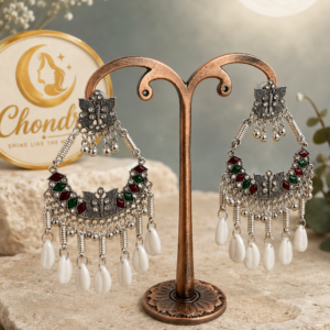 Multicolor Antique Square Dangler Earrings