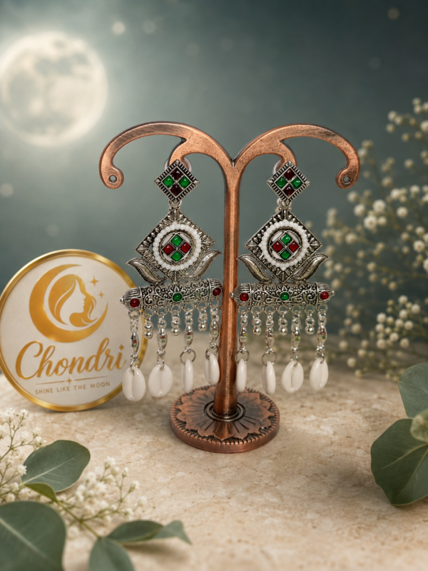 Multicolor Geometric Long Earrings