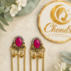 Rani Pink Antique Cascade Earring