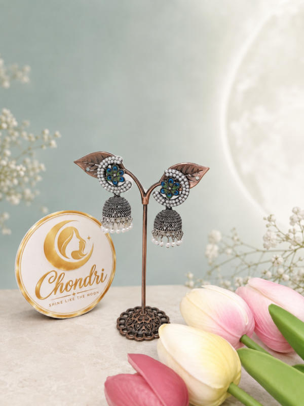 Blue Peacock Jhumka