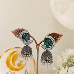 Blue Peacock Jhumka