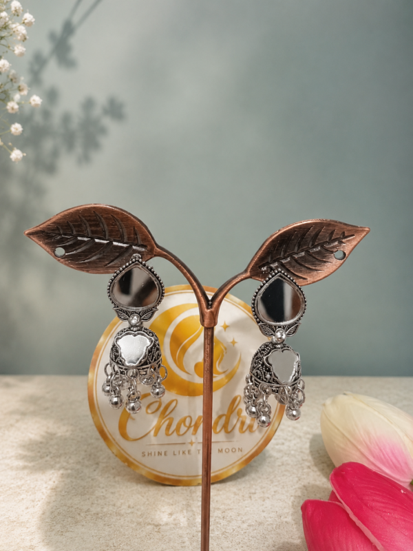 Chaya Mirror Leaf Jhumka