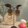 Rajpata Floral Pearl Jhumka
