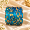 Crystal Leaf Glass Bangle Set