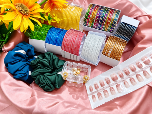 Glamour Churi & Hair Accessories Combo