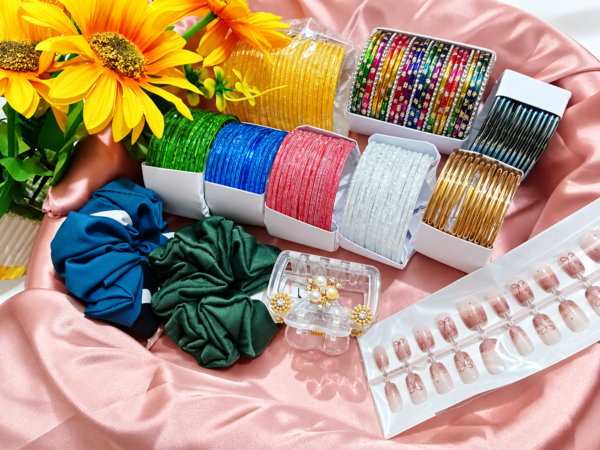 Glamour Churi & Hair Accessories Combo