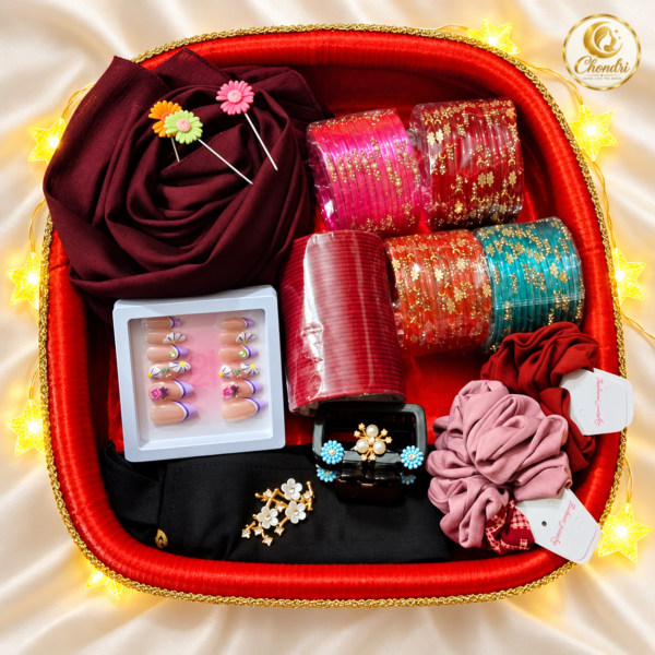 Chondri_Professional_10 Chondri Mahroon Elegance Hijab–Niqab Gift Combo